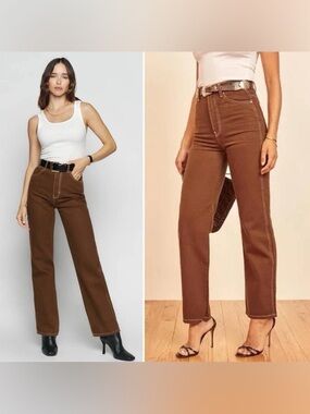 Reformation Cowboy High Rise Straight Jeans